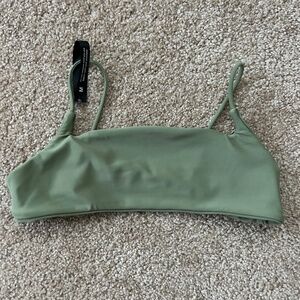 Ark swimwear green square top and bottoms